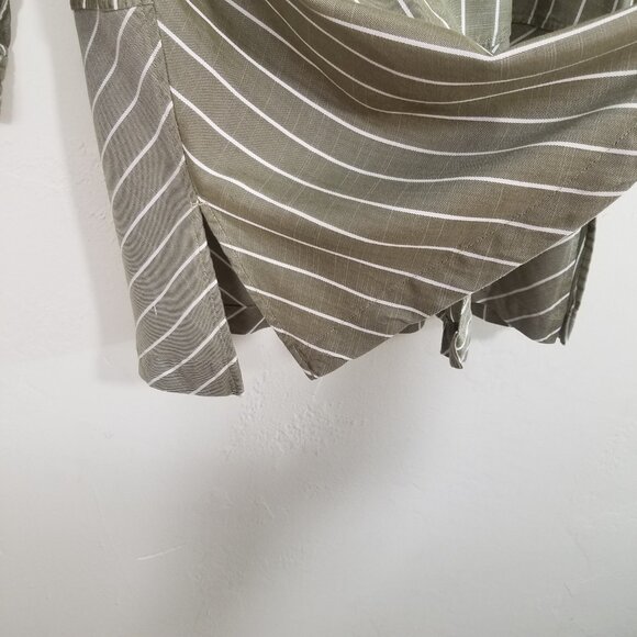 John Mark Tencel Striped Button Up Shirt Top Blouse Size M - Picture 4 of 8